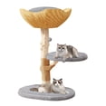 thumbnail image 7 of TABU 35"H Wooden Cat Tree,Cat Scratching Post with Spacious Cat Condo,Cat Tower for Small&Medium Cats,Indoor,Gray, 7 of 7