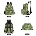 thumbnail image 4 of FORMRS Mini Backpack Purse for Women Quilted Travel Daypack Casual Shoulder Bag, Green Floral Leopard Pattern, 4 of 7