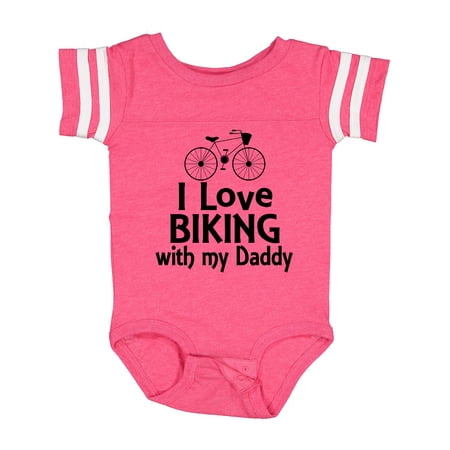 

Inktastic I Love Biking with Daddy Gift Baby Boy or Baby Girl Bodysuit