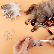 9 Styles Assorted Craft Feathers (180Pcs), Natural Chicken Feathers for DIY Earring Wings Dream Catcher Crafts Activities Project Wedding Party Home Decoration Carnival Costume Party Mask Decoration