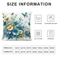 thumbnail image 5 of Leisuo  Throw Pillow Cover Watercolor Floral Wildflowers Blue Yellow Summer Floral Butterflies Animal Cute Decor Lumbar Pillow Case Cushion for Sofa Couch Bed, 5 of 5