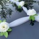 thumbnail image 4 of Flor artificial de rosa blanca para decoraciones nupciales de automóviles de bodas, 4 of 8