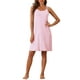 thumbnail image 2 of INSPIRE CHIC Vestido de pijama sin mangas para mujer, quimono de modal, camisones, camisetas de noche, vestidos de tirantes, S Rosa claro, 2 of 6