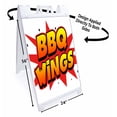 thumbnail image 2 of BBQ Wings (24" X 36") Standard A-Frame Signicade, Includes Decal Applied To Stand, 2 of 4