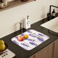 thumbnail image 5 of Yayeee Dish Drying Mat for Kitchen Counter 16" x 18" Microfiber Super Absorbent Coffee Decorative Pad, Lavender Pattern, 5 of 9