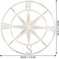 thumbnail image 2 of Distressed Metal Compass Mural Decoration Nautical Hanging Beach Theme Home Decoration (white), 2 of 5