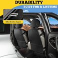 thumbnail image 3 of LINGVIDO Car Seat Covers, Breathable and Waterproof Faux Leather Automotive Seat Covers for Cars SUV Truck Sedan,Universal Driver Seat Cover with Backrest (Front Seat, Beige), 3 of 6