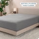 thumbnail image 3 of Bare Home Sábana Ajustable de Vellón Acogedor - Sábana de Vellón Polar Extra Suave - Sábana de Bolsillo Profundo - Twin, Gris Claro, 3 of 5