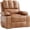 Two-Color Retro, variant on Electric Massage Recliner w/ Heat, 360° Swivel & Zero Gra-Vity, 400lb Capacity, USB Charging & Storage