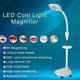 thumbnail image 2 of Lámpara de Lupa LED Ecomeon 8X Luz Fría Ajustable Soporte de Aumento para Tattoo Eyeliner Belleza Manicura, 2 of 6