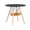 Wood,Black, variant on Round Dining Table MDF Solid Wood White Storage Basket 32 Inch for Kitchen Balcony