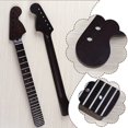 thumbnail image 4 of Mástil de guitarra eléctrica de 22 trastes con cabeza grande, wengué natural mate, ancho de 5,6 pulgadas, almohadilla de hueso de vaca, traste mediano de cobre blanco, 4 of 7