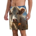 thumbnail image 2 of Vsdgher Daisy Meadow Cow Men's Beach Shorts, Surfing shorts, Swim trunks, Quick Dry Swim Trunks for Surfing Beach Fun -Medium, 2 of 6
