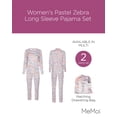 thumbnail image 2 of MeMoi Women's Pastel Zebra Long Sleeve Pajama Set - Womens - Female, 2 of 7