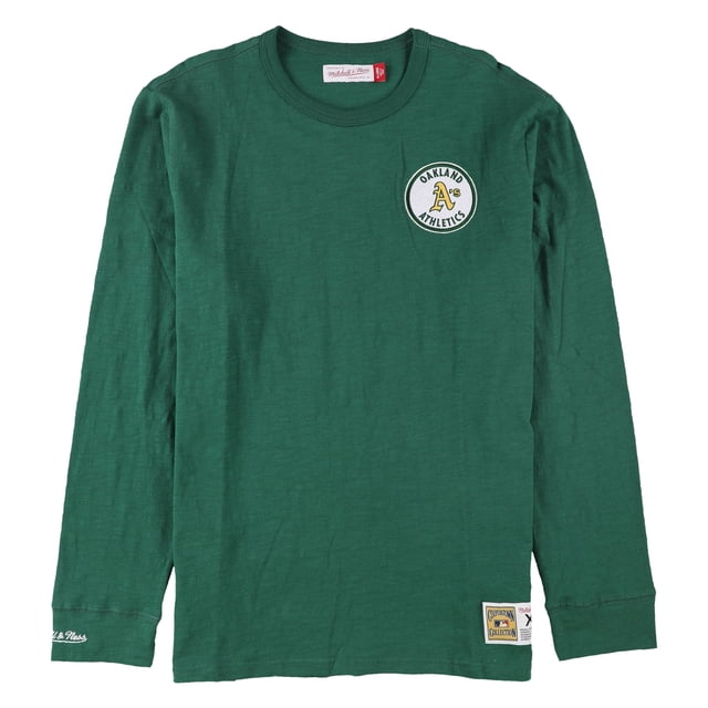 Playera adornada de punto flameado Mitchell & Ness para hombre verde extragrande