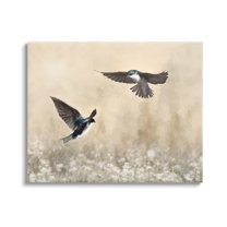 Stupell Two Birds Flying Nature Wildlife Animals & Insects Photography Gallery Wrapped Canvas Print Wall Art