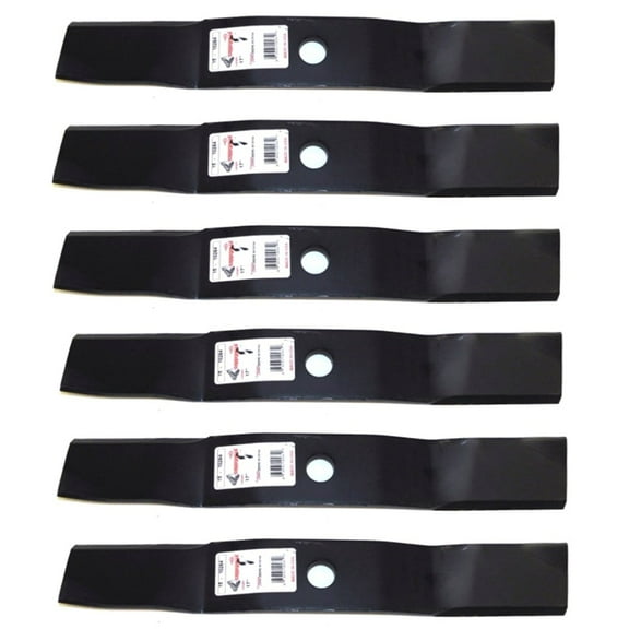 (6) 10284 Rotary Blades Compatible With John Deere M136194, Windsor 50-4426