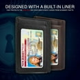 thumbnail image 3 of Front Pocket Slim Minimalist Leather Wallet RFID Blocking Genuine Leather Credit Card Holder, 3 of 6