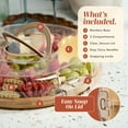 thumbnail image 6 of Cook With Color Round Bamboo Cutting Board with Locking Lid, Dual-Function Charcuterie Board & Serving Board, 6 of 7
