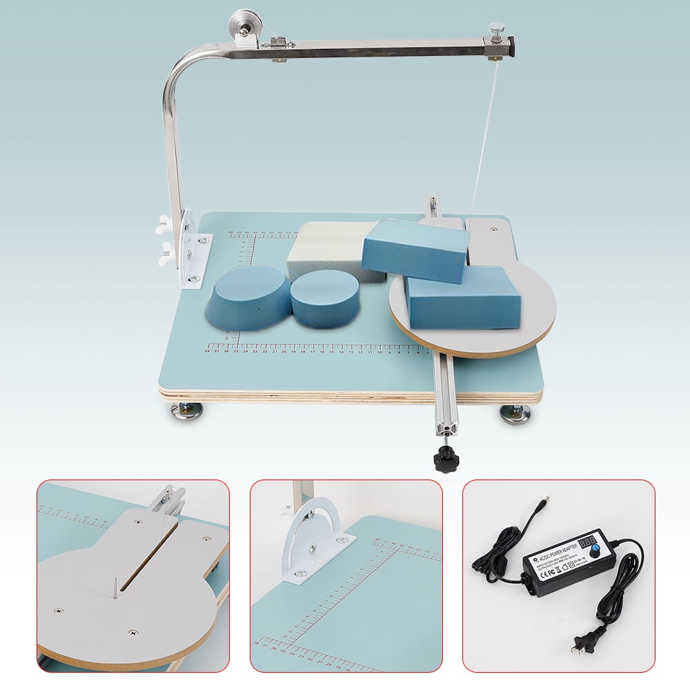 ToppiJoy Foam Cutting Machine Styrofoam Cutter with Power Adapter Hot Wire Working Table Tool Blue