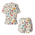 thumbnail image 6 of "Wukai Cooking Utensils Women's Pajama Set - Short-Sleeve Top and Shorts with Elastic Waistband and Pockets for Loungewear, Yoga, and Casual Wear-Small, 6 of 8