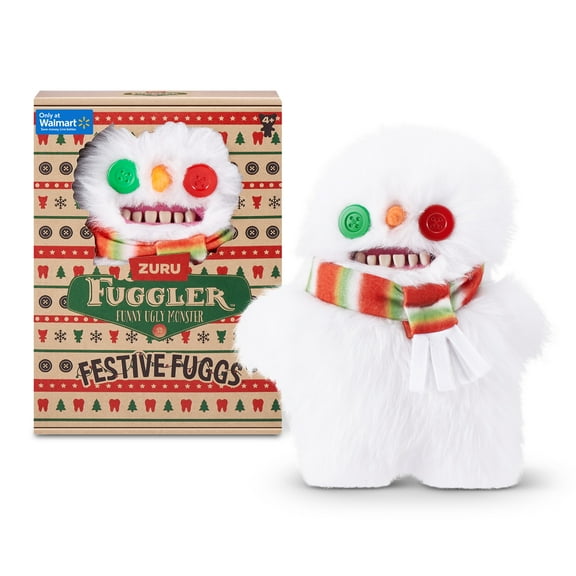 Fuggler Festive Fuggs 9 inch (Snowman) Soft Plush, Ugly Monster Stuffed Animal Toy by ZURU