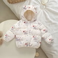 thumbnail image 2 of newwalpole Toddler Baby Boys Girls Winter Coats Jacket Warm Clothes for Kid Thick Ears Hoodie Velvet Snowsuit(Red,18-24 Months), 2 of 9