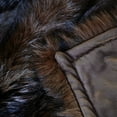 thumbnail image 2 of Soft Fuzzy Faux Fur Throw Blanket - Fluffy Warm Cozy Lightweight Reversible chocolate Fur Plush Sherpa Blanket, 50" x 60", 2 of 5