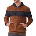 thumbnail image 7 of sususu Men's Hoodies Pullover 2Xl Hooded Sweatshirt Up Casual Warm Jacket With Pockets For Outdoor Athletic Wear,Coffee,XXL, 7 of 7