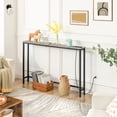 thumbnail image 2 of HOOBRO 47.2" Skinny Console Table with Power Outlets, 5.9" Behind Couch Table with Charging Station, Narrow Sofa Table, Long Entryway Table for Living Room, Hallway, Foyer, Greige BG15XG01G1, 2 of 14