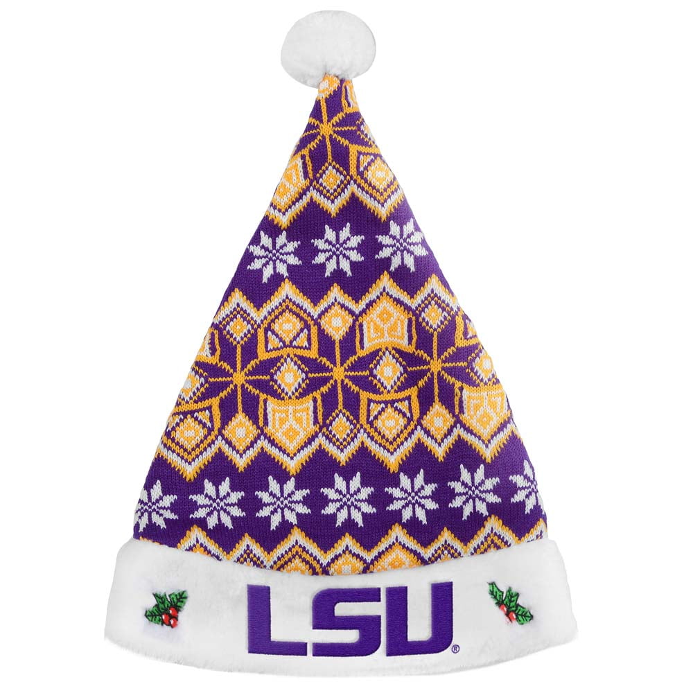LSU Tigers Knit Santa Hat 2015 by Forever Collectibles