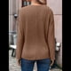 thumbnail image 5 of Camisa de Larga de Otoño para Mujer, Cuello en V, Jersey de Punto, Túnica, Camisa Formal Informal para Mujer Caqui M, 5 of 7