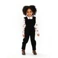 thumbnail image 2 of Wonder Nation Baby and Toddler Girls Long Sleeve Top and Jumpsuit, 2 Piece Outfit Set, 12M-5T, 2 of 8