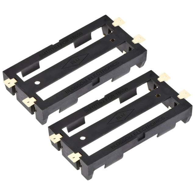 Unique Bargains Battery Case Storage Box 2 Slots x 3.7V Battery Holder for 2 x 18650 Battery 2 Pcs