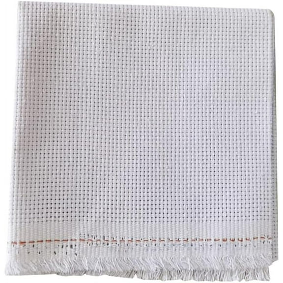 5pcs Solid Colored Cross Stitch Fabric 14CT Aida Cloth White 300x300mm