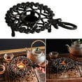 thumbnail image 6 of Teapot Warmer Retro Style Useful Support Rack Stand Tealight Stand Sturdy Cast Iron Durable Tea Set Accessories Teapot Dish Stable Holder for Yard, 6 of 9