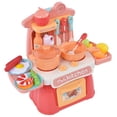 thumbnail image 2 of Kitchen Playset, Educational Kitchen Cooking Toy Durable Playful  For Toy Kitchen Accessories For Toddlers Aged 3+ Pink, 2 of 8