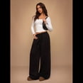 thumbnail image 4 of Pantalones Deportivos de Pierna para Mujer, Holgados, con Cordón, de Cintura Alta y Bolsillos Negro XL, 4 of 10