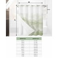 thumbnail image 6 of No Hook Shower Curtain with Snap-in Liner, Sage Green Mountain Waterproof Fabric Bathroom Curtains, Simple Ombre Abstract Marble Art Bath Curtains & Mesh Top Window 66"x72", 6 of 6