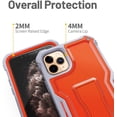 thumbnail image 3 of FITO For iPhone 11 Pro Max Case, Phone Case with Screen Protector and Kickstand (Orange), 3 of 7