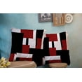 thumbnail image 5 of Geometric Throw Pillow Covers 16X16 Set of 2 Soft Geometry Black Red White Pillow Cases Cushion Covers for Living Room Bedroom Decorative Throw Pillowcases for Sofa Couch Chair, 5 of 6