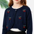thumbnail image 5 of UACY Kids Girls Bolero Sweater Shrug, Long Sleeve Open Front Knit Cardigan for School, Party and Everyday Wear, 5 of 6