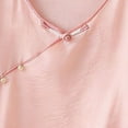 thumbnail image 3 of Embroidered Linen Tops for Women Dressy Casual Ruffle Mid-Sleeve Shirts Crew Neck Pullover Tees,Pink,3XL, 3 of 5
