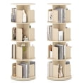 thumbnail image 1 of Costway 2 PCS 4-Tier Rotating Bookshelf 360° Display Rack Dividers & Anti-falling Baffles Natural, 1 of 10