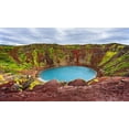 thumbnail image 2 of Perry, William 14x10 White Modern Wood Framed Museum Art Print Titled - Red green Kerio Volcano Crater blue Lake Golden Falls Golden Circle, 2 of 4