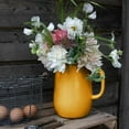 thumbnail image 3 of Novomoskovsjka Posuda Mustard 5-Pint Enamel Pitcher 84.5 fl oz (2.5 L) Enameled Steel Vintage Style Serving Jug for Juice Lemonade Milk for Home & Kitchen, Yellow, 3 of 3
