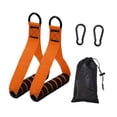 thumbnail image 1 of AWHAO 2 Pieces Exercise Handles Resistance Band Grips Replacement Straps Pulley System Orange, 1 of 9