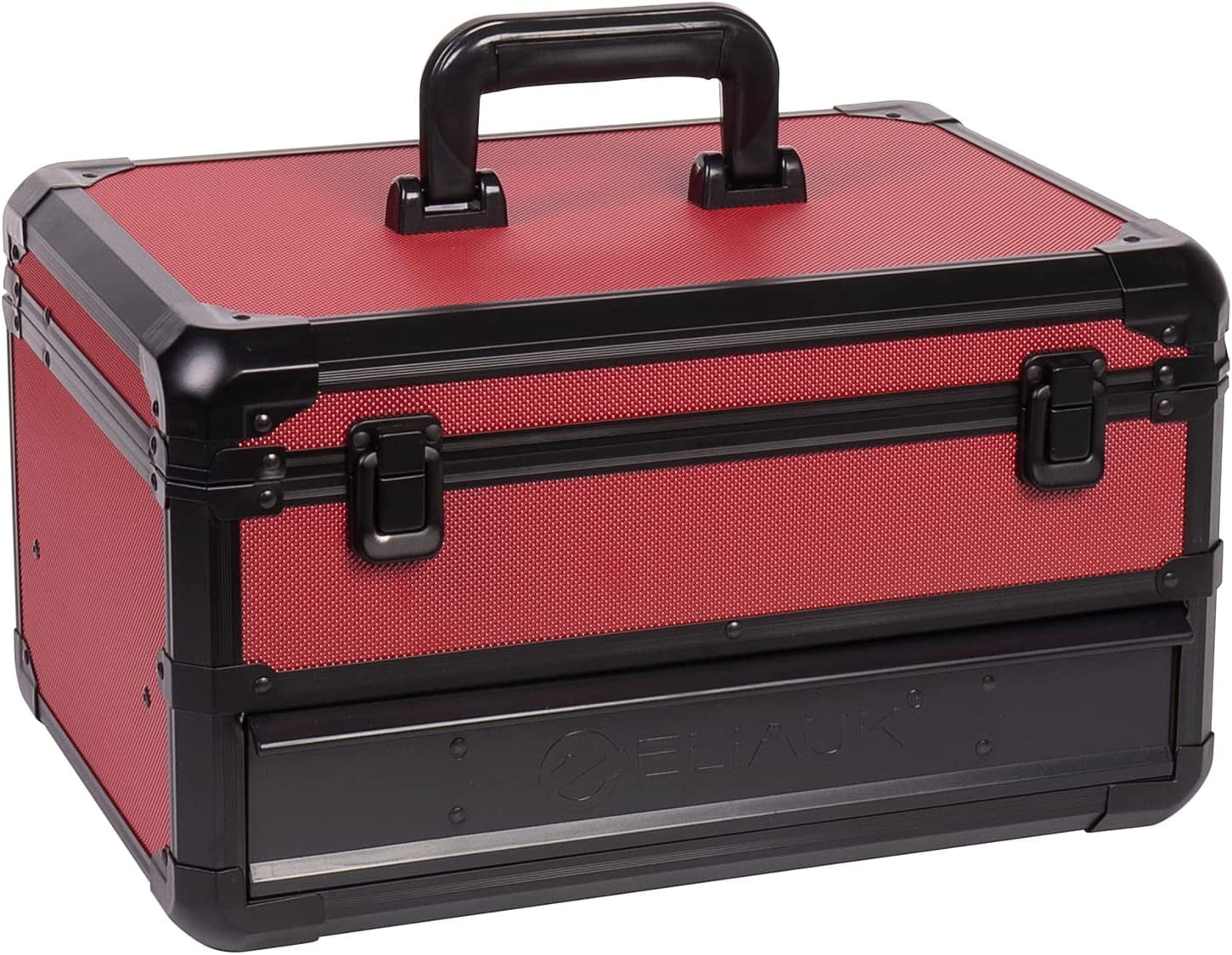 ELIAUK Portable Aluminum Tool box with Drawer Storage Carrying Toolbox