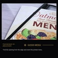 thumbnail image 2 of Couverture de Menu Pliable en PVC Transparent A4 Recommandable Support de Papier Menu A4 Double Panneaux Format Lettre Classeur à Feuilles Mobiles Restaurant, 2 of 6