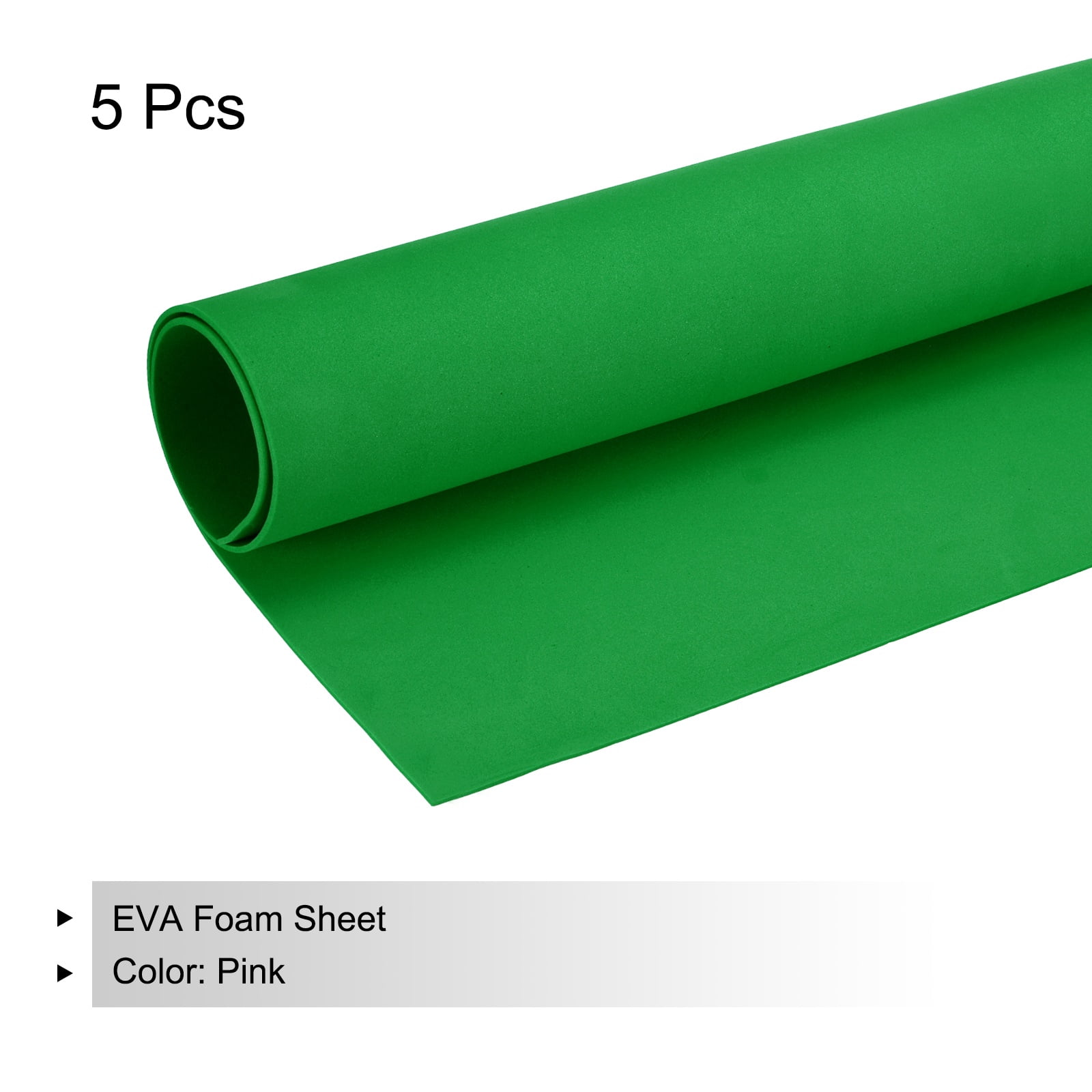 Uxcell EVA Foam Sheets Grass Green 35.4 Inch x 19.7 Inch 2mm Thick Crafts Foam Sheets for Costumes, Arts and Crafts Projects Pack of 5